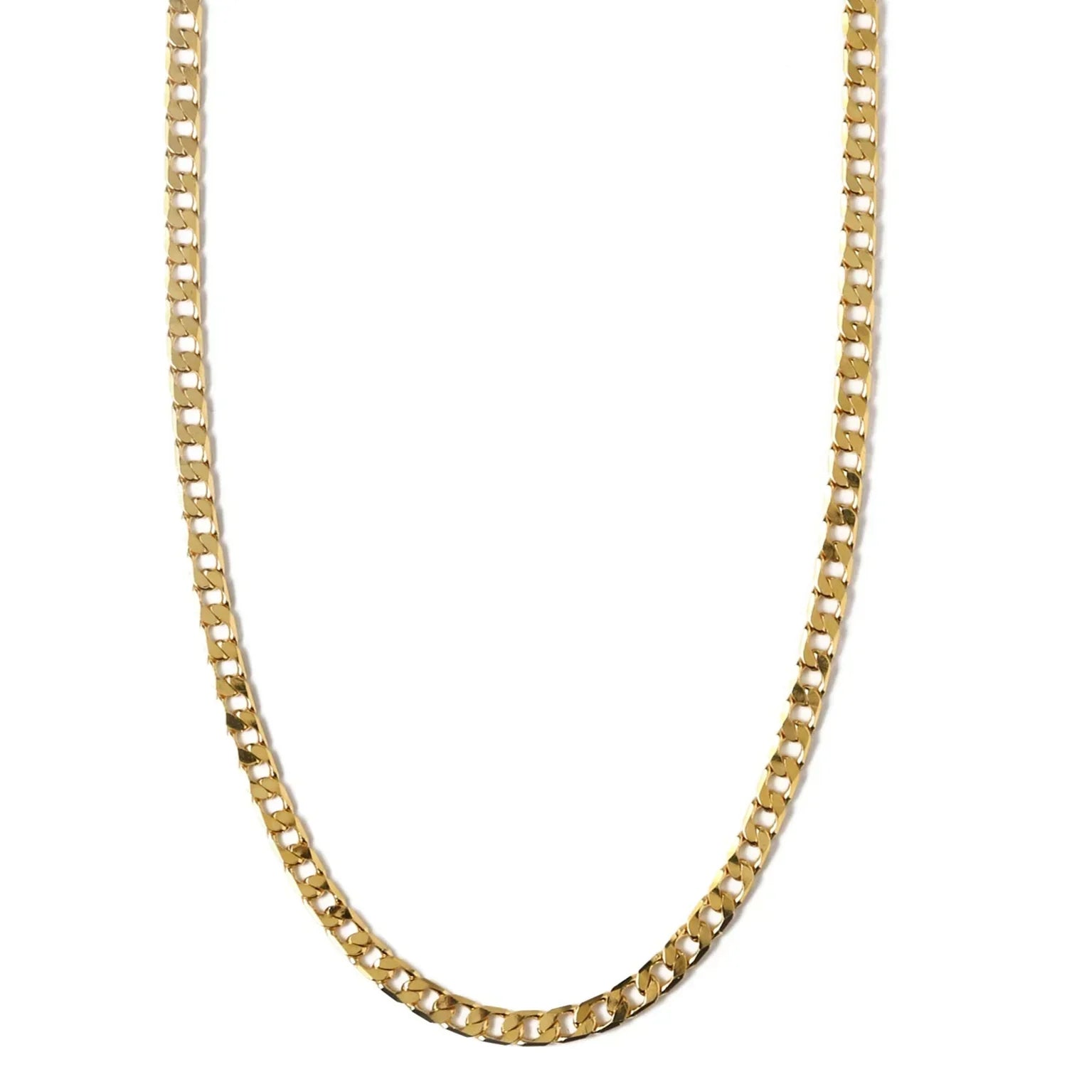 Colar Corrente Curb de Elos Planos | Ouro