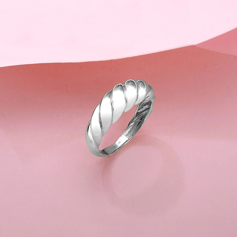 Anel Croissant | Ouro Branco