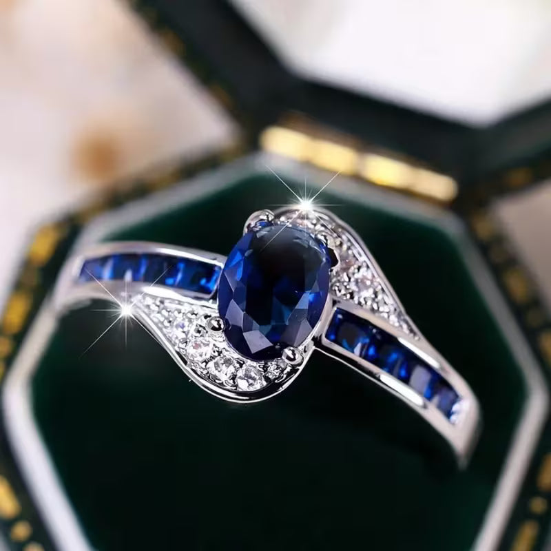 Anel Sapphire Flow | Ouro Branco