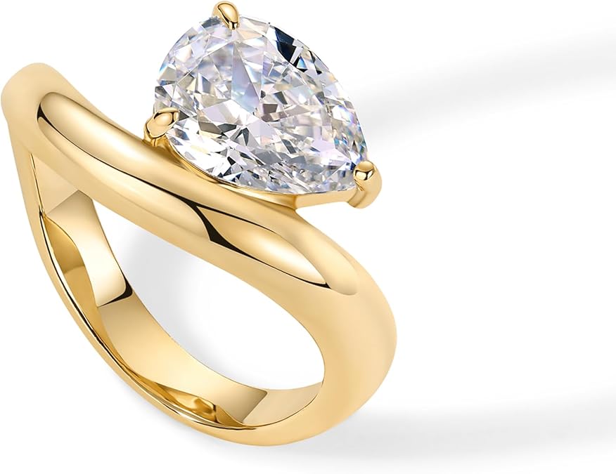 Anel Ondulado Promessa | Ouro