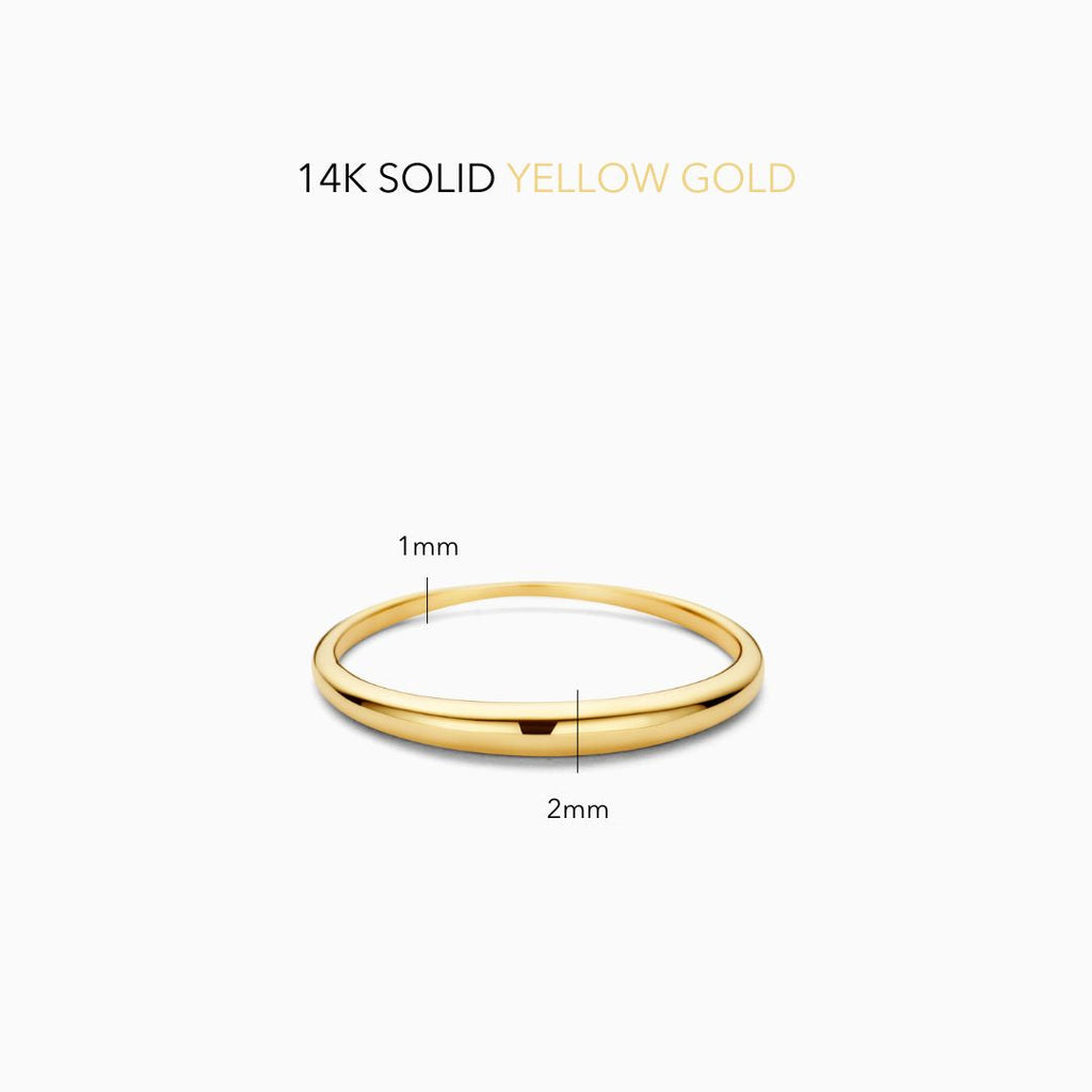 Anel Slim Dome | Ouro