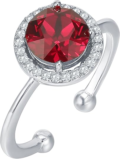 Anel Promessa Rubi Crimson Glow | Ouro Branco