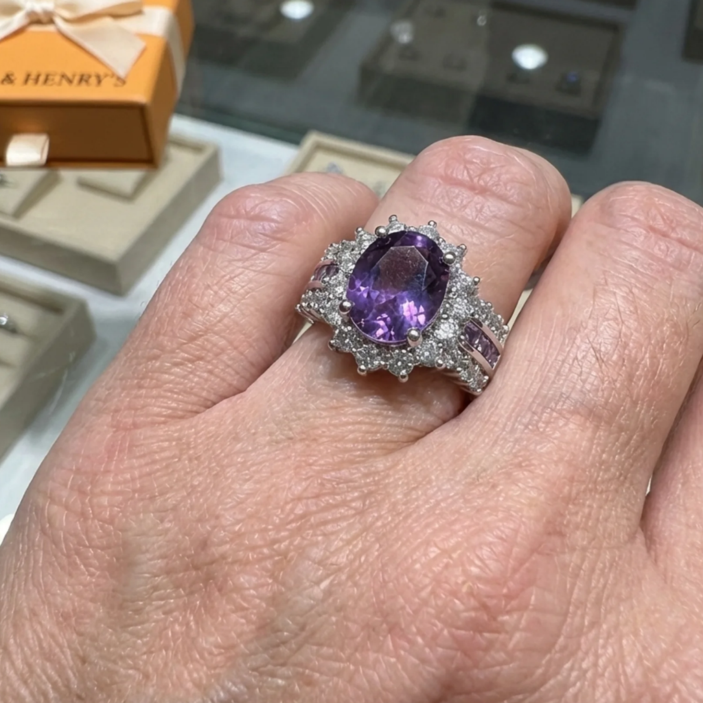 Anel Coroa Amethyne Twilight | Ouro Branco