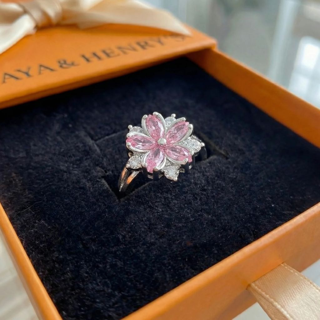 Anel Cherry Blossom | Ouro Branco