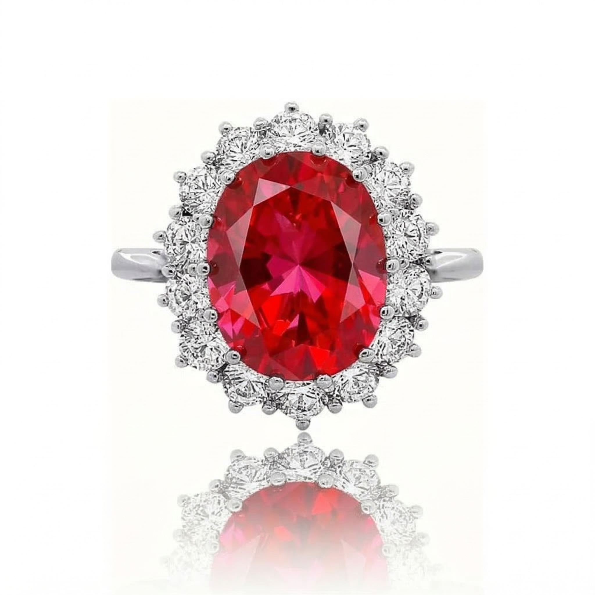 Anel Scarlet Crown Rubi | Ouro Branco