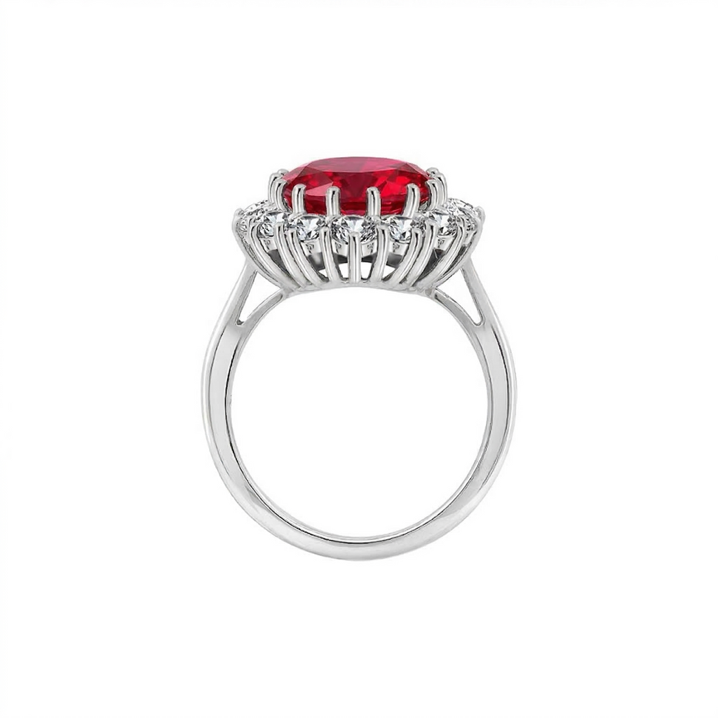 Anel Scarlet Crown Rubi | Ouro Branco