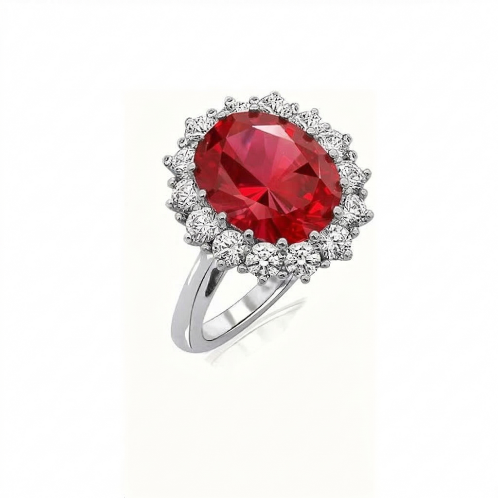 Anel Scarlet Crown Rubi | Ouro Branco
