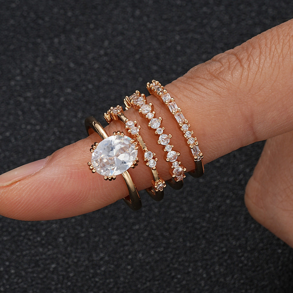Conjunto de Anéis Solène Viremont | Ouro