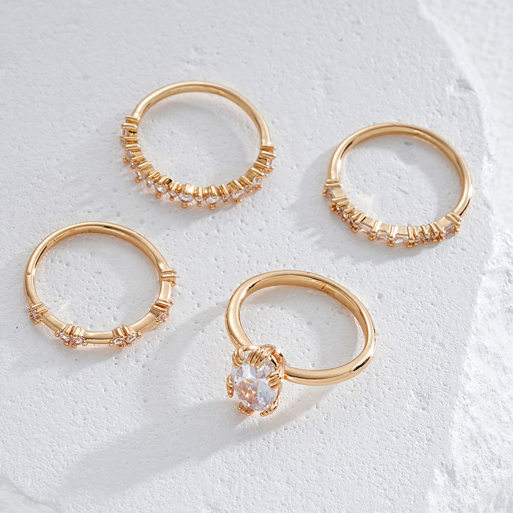 Conjunto de Anéis Solène Viremont | Ouro