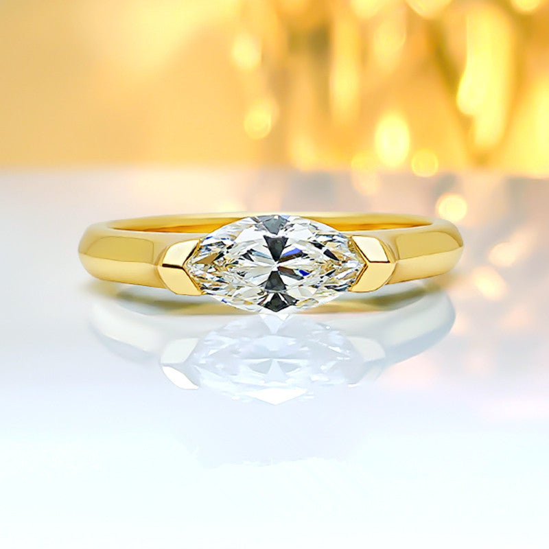 Anel Cleo Arden | Ouro Branco