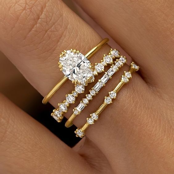 Conjunto de Anéis Solène Viremont | Ouro
