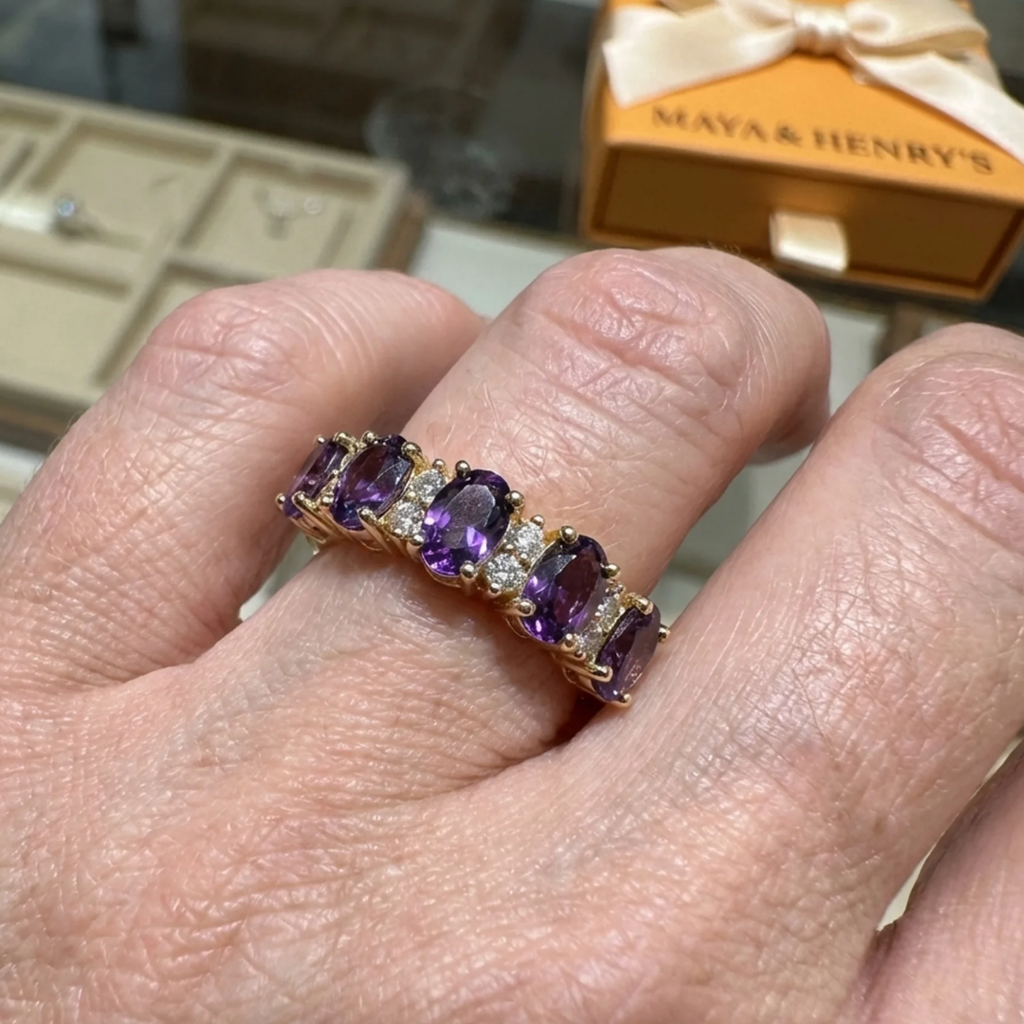 Anel Orlina Violet Crest | Ouro Rosa