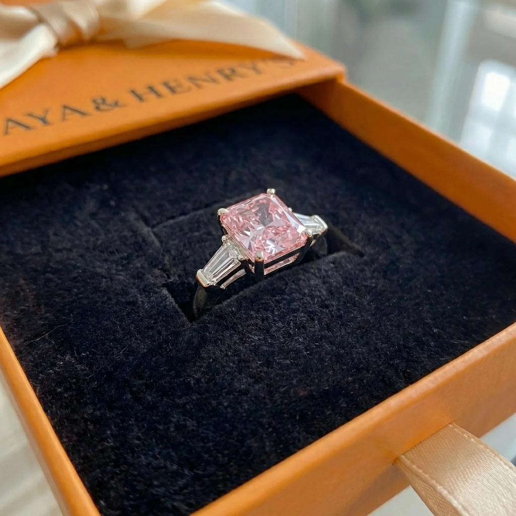 Anel Pink Verve | Ouro Branco