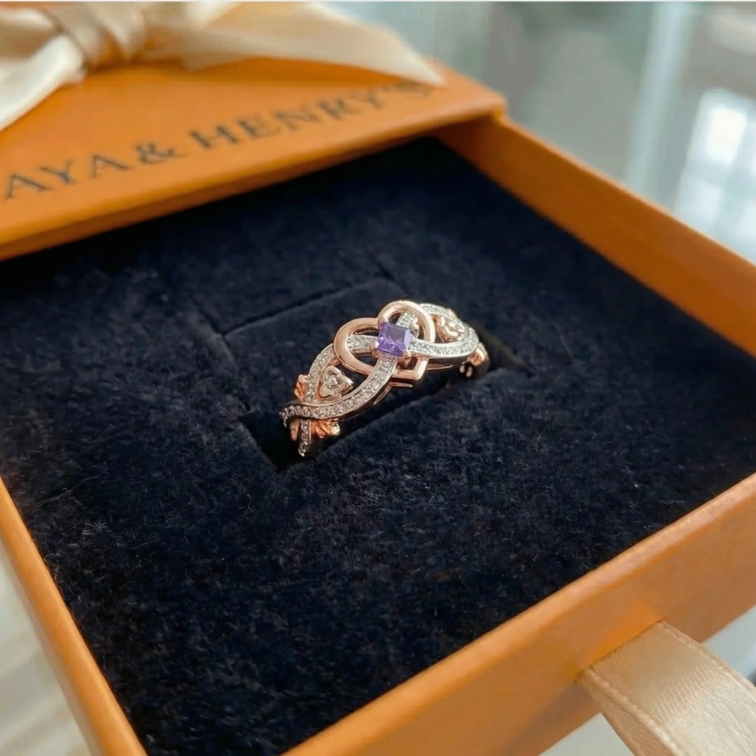 Anel Violetheart em Ouro e Prata | Ouro Misto