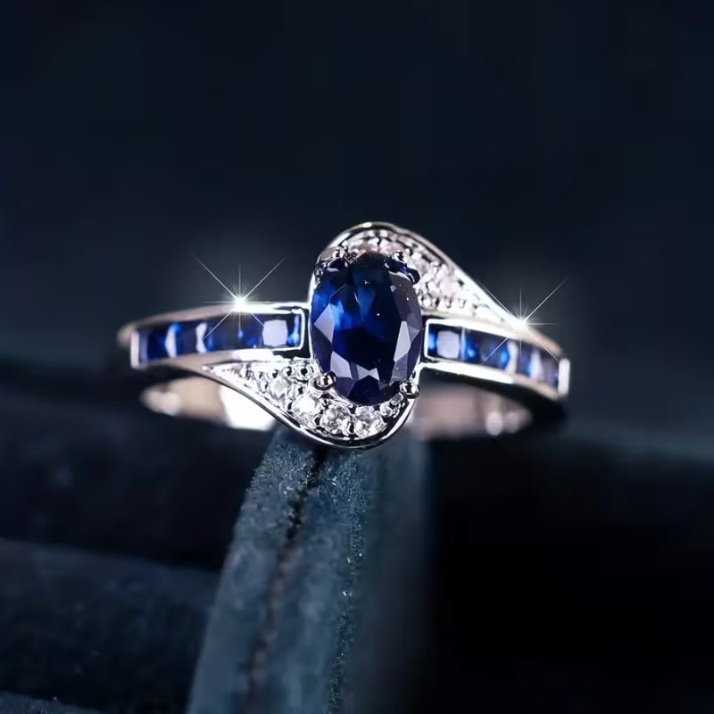 Anel Sapphire Flow | Ouro Branco