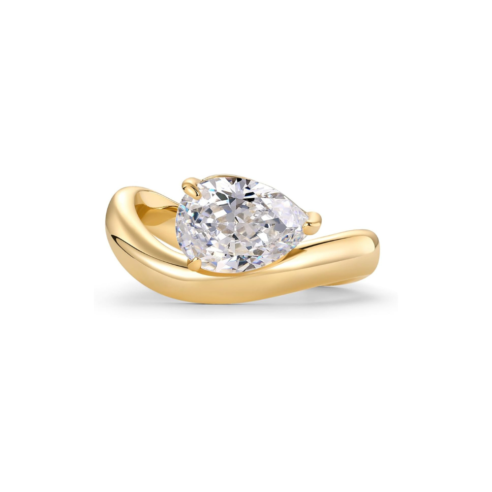 Anel Ondulado Promessa | Ouro