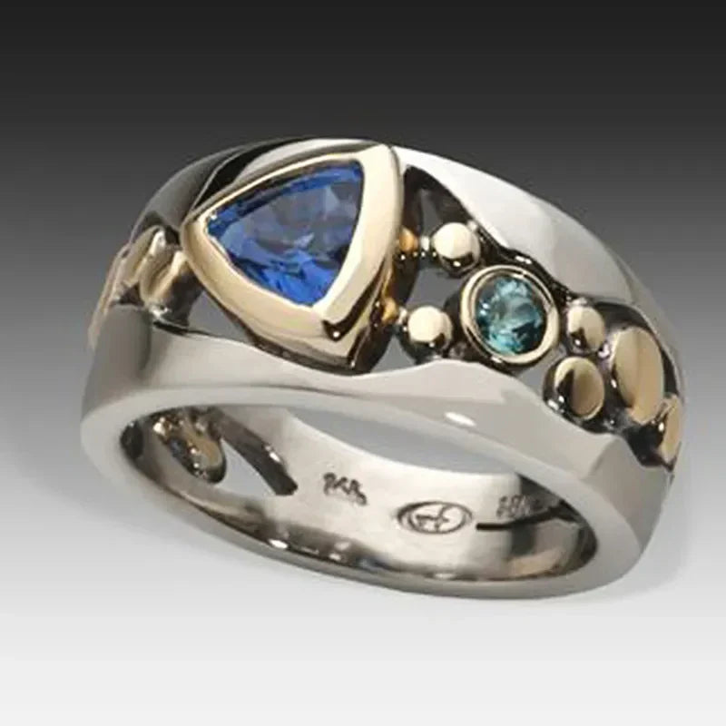 Anel Vintage Ice Gem | Ouro Branco