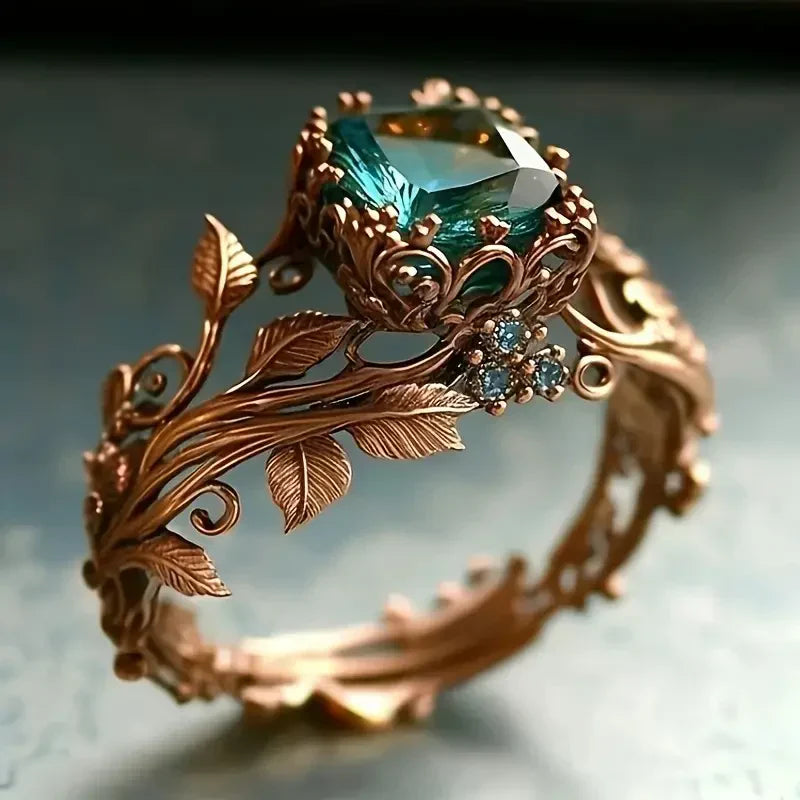 Anel de Cristal Forestlight | Ouro Rosa