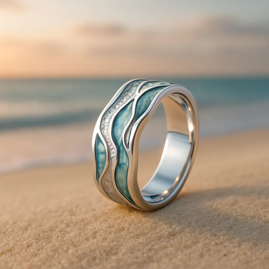 Anel Seasilver Ripple | Ouro Branco